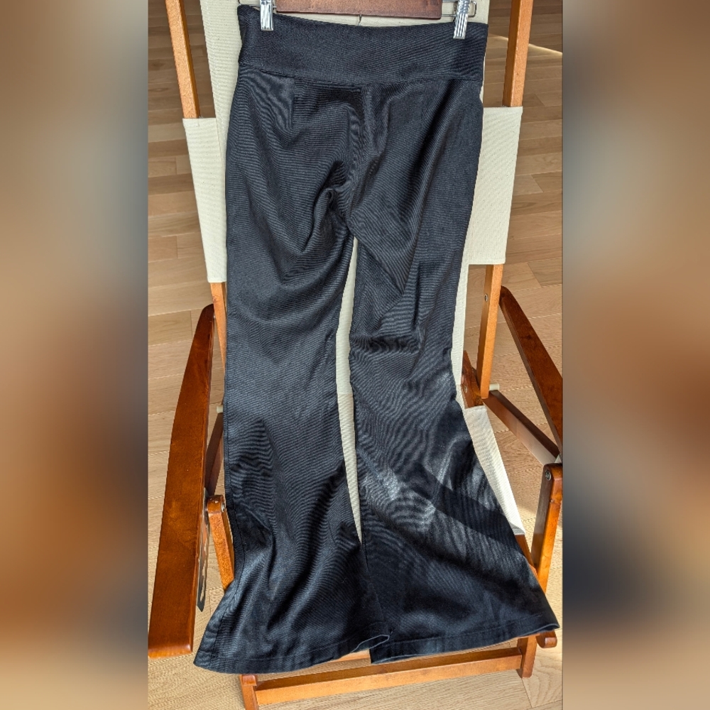 Vintage Y2K Guess Jeans Black Pinstripe Pants Flare Stretch Women's Sz 26 Grunge - Picture 2 of 7